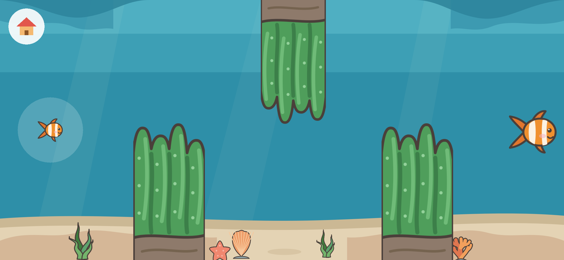 Leading a fish through the reef