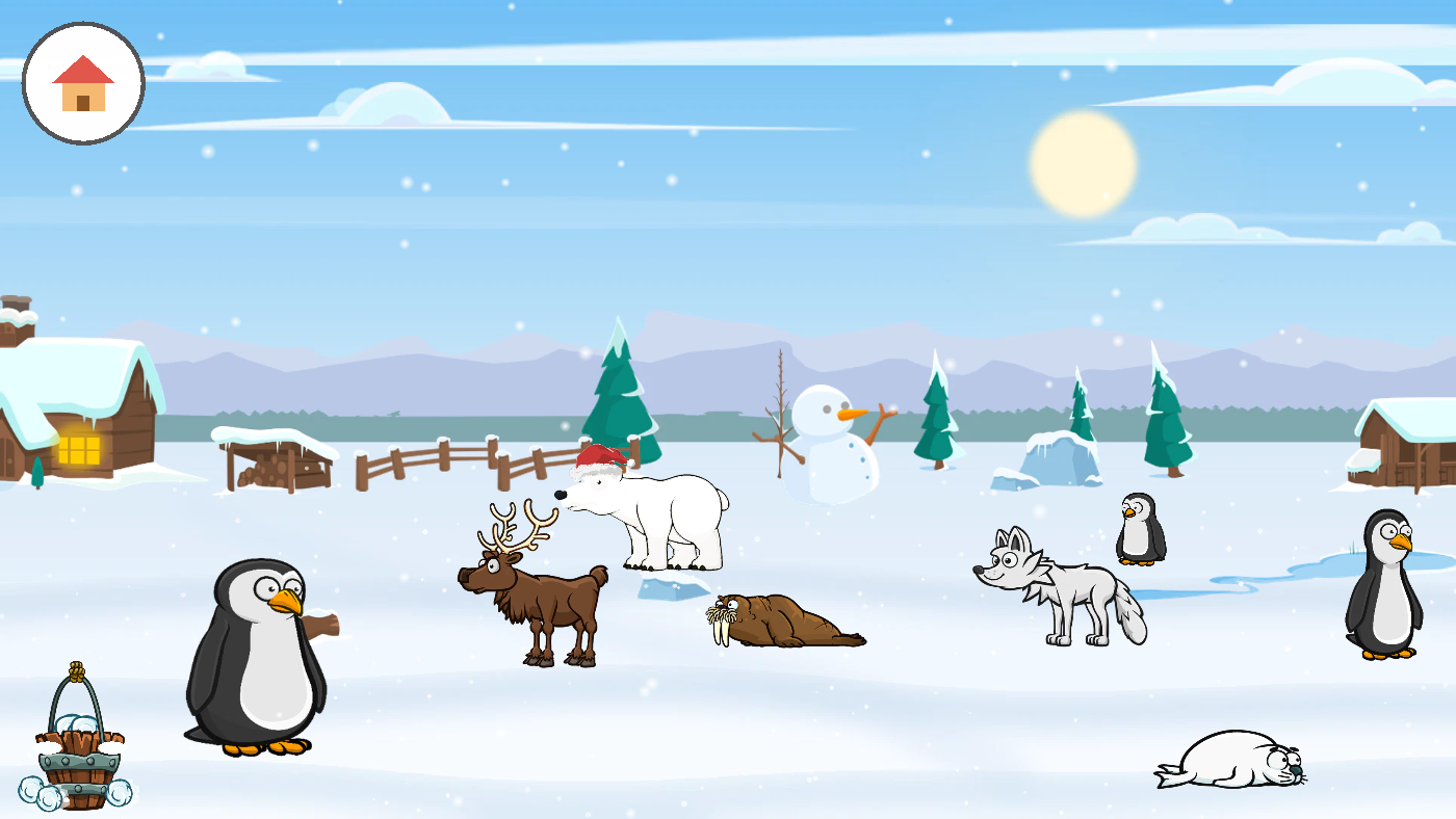 A snowball game in the arctic