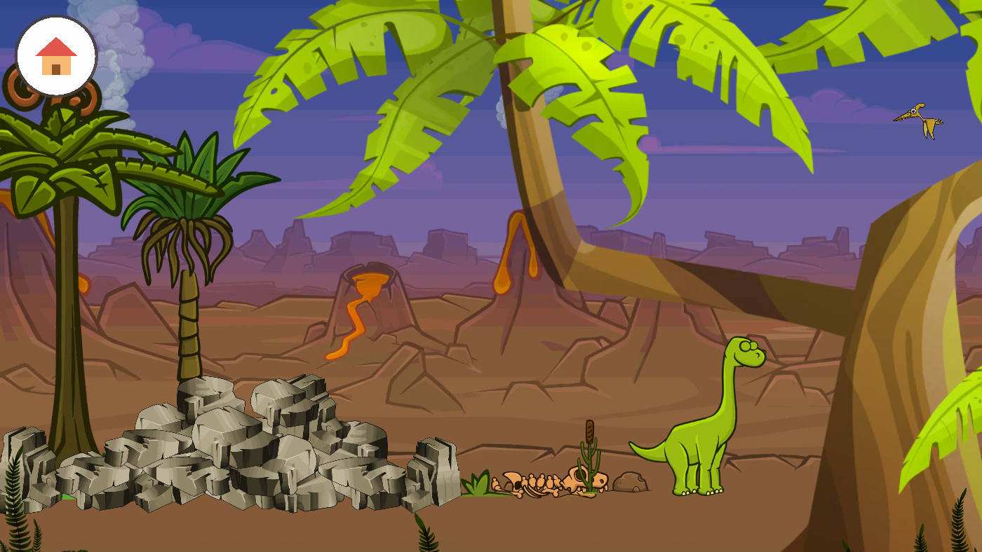 Stacking stones for a dinosaur